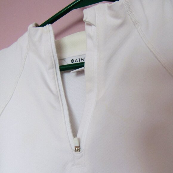 Athleta Women Sweater, White,Activewear,  sz.M, zip closure - Picture 8 of 8